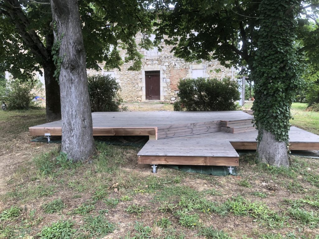 Création terrasse bois étage paysagiste Ariège Toulouse Muret