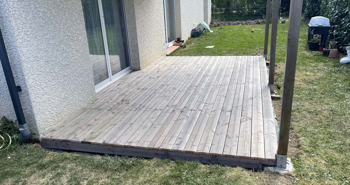 Création de terrasse bois Paysagiste Toulouse Lèzat-sur-Lèze Muret