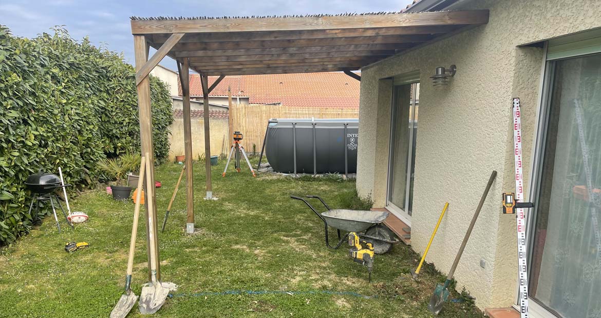 Création de terrasse bois Paysagiste Toulouse Lèzat-sur-Lèze Muret