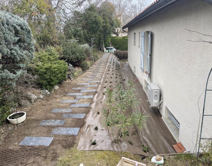 Création talus avec pas japonais